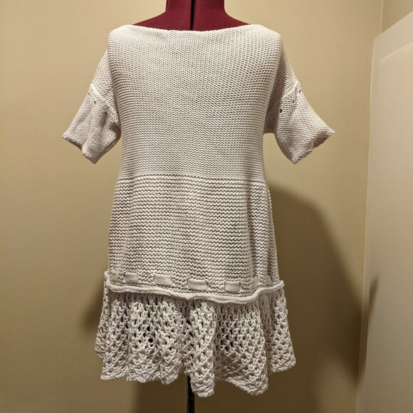 Stella McCartney Boho Knit Mini Dress tunic top – White – Size M/L Made in Italy - Picture 10 of 12